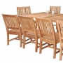 set 183 -- 39 x 78-118 inch rectangular extension table & avalon side chairs (ch-0104)